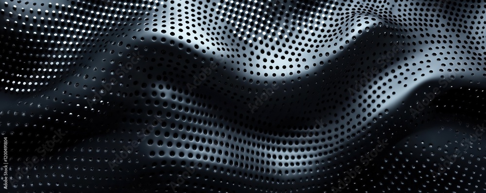 Poster textured black wave patterns abstract design digital art modern environment close-up view visual dep