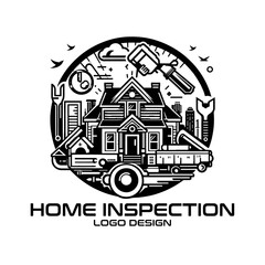 Home Inspection Vector Logo Design