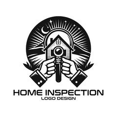 Home Inspection Vector Logo Design