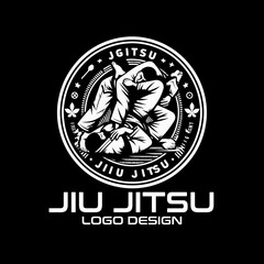 Jiu Jitsu Vector Logo Design