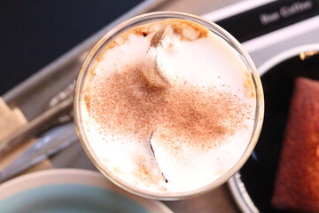 coffee in a glass