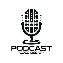 Podcast Vector Logo Design