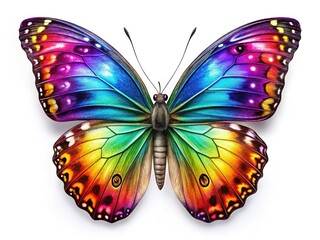 Detailed Monochrome Butterfly Wing Art -  High Resolution