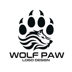 Wolf Paw Vector Logo Design