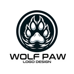 Wolf Paw Vector Logo Design