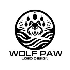 Wolf Paw Vector Logo Design