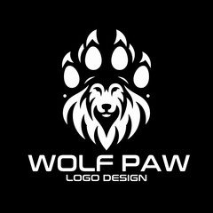 Wolf Paw Vector Logo Design