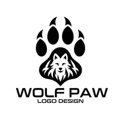 Wolf Paw Vector Logo Design