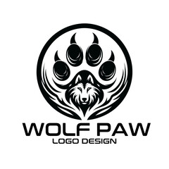 Wolf Paw Vector Logo Design