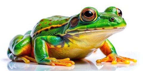 Fototapeta premium Frog on White Background - High-Resolution AI Art