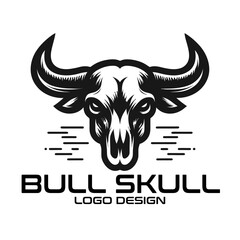 Bull Skull Vector Logo Design