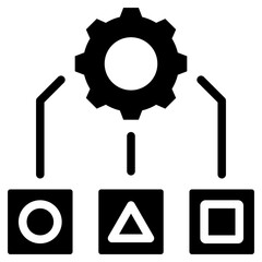 Differentiation Glyph Icon