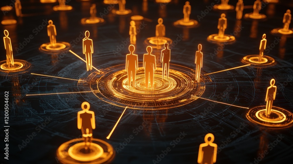 Poster global network connection: digital human interaction visualization
