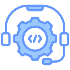 Obraz premium Support Blue Icon