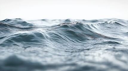 Serene Ocean Waves Abstract Blue Water Texture Background
