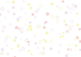 カラフルな星の背景素材