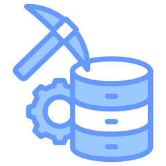 Data Mining Blue Icon