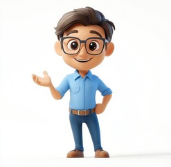 Friendly 3D Cartoon Character Presentation