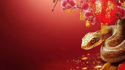 chinese new year wood snake for story background. lunar new year for background