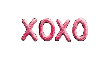 Whimsical Pink XOXO Letters for Love and Friendship Themes