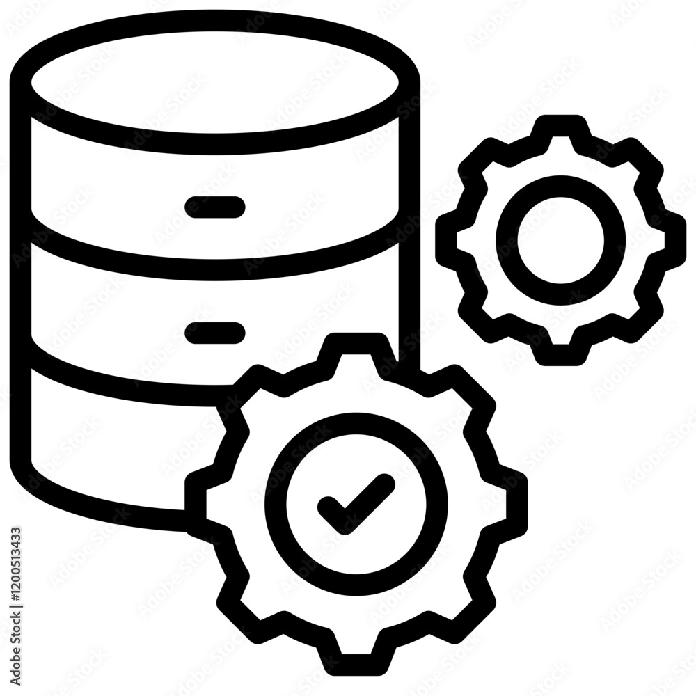 Poster data processor outline icon