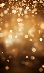 Abstract brown background with bokeh lights