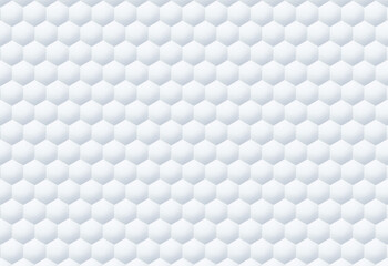 ふんわりした立体的な白い六角形のデコボコしたキルティングの無地素材