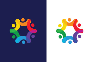 Colorful and Inclusive Logo Representing Unity, Diversity, and Community Support