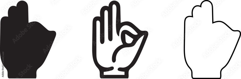 Poster hand sign vector and line art graphics for branding and design needs creative vector elements: perfe