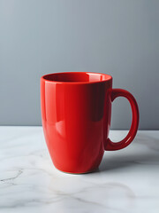 red cup on wooden background