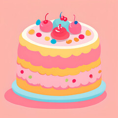 cute cake pattern background