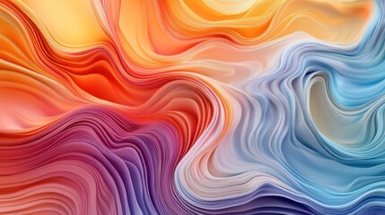 Obraz premium Abstract Colorful Waves: A Symphony of Hues