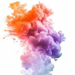 Fototapeta premium A colorful smoke burst, dynamic gradient patterns