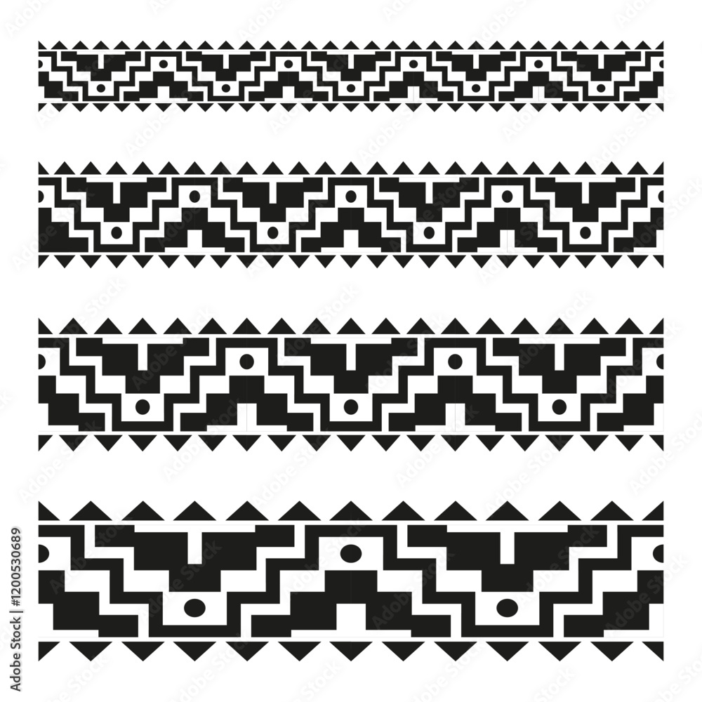 Poster decorative border design. abstract black lines. geometric vector stripes. repeating artistic pattern