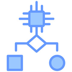 Algorithm Blue Icon