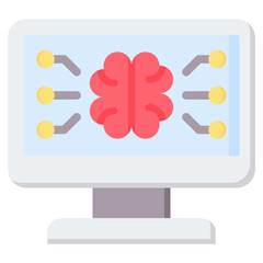 Computational Intelligence Flat Icon