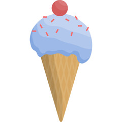 Cute colorful ice cream vector