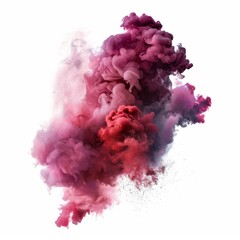 A colorful smoke burst, burgundy and maroon shades