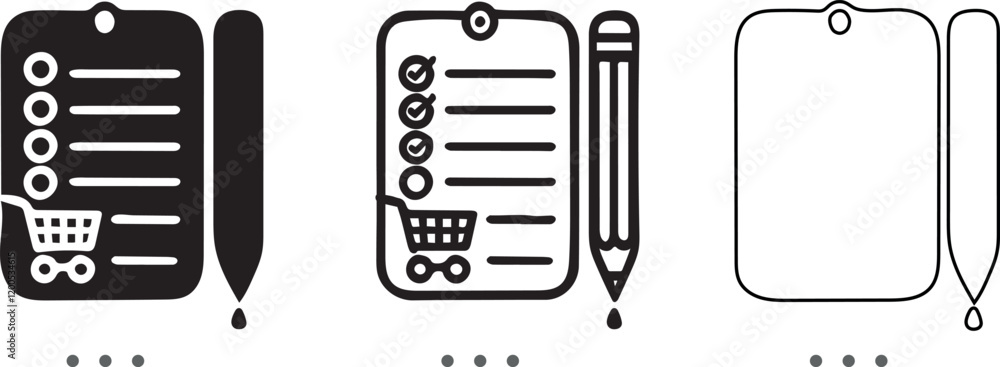 Poster shopping related vector and line art graphics for branding and design needs creative vector elements