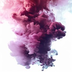 A colorful smoke burst, plum and wine red