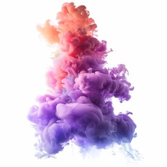 Obraz premium A colorful smoke burst, violet and plum