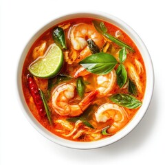 Spicy Tom Yum Soup with Shrimp 
