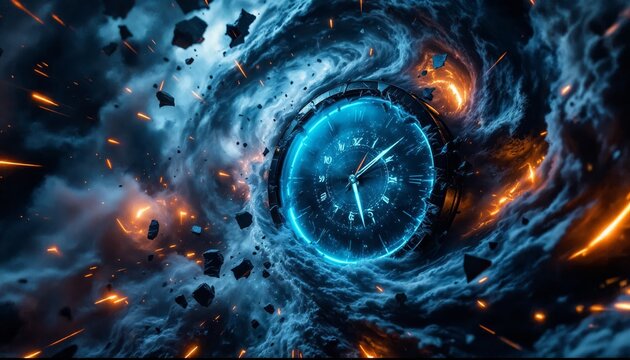 Time Warp Abstract Clock