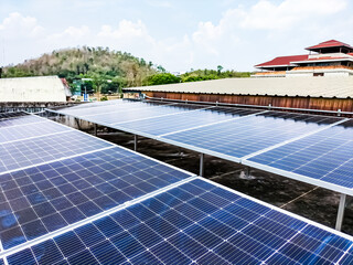 Installing solar panels on the roof to use as alternative energy for electricity use.