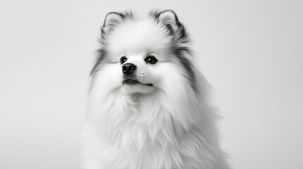 Fototapeta premium white pomeranian puppy