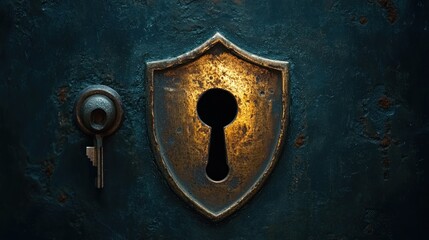 Antique Keyhole and Key: A Symbol of Security and Mystery