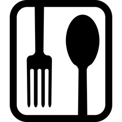 Fork and spoon logo, icon, sign vector