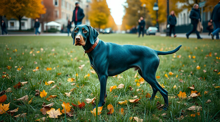 dog with flowers
