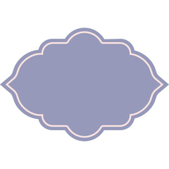 Arabic border, frame, shape vector