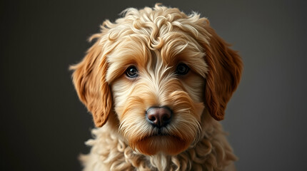 Portrait of a cute brown dachshund puppy isolated on white background